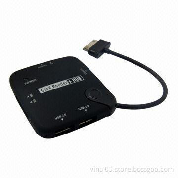 Combo Card Reader with 3-port + SD/MS/M2/T-F, Suitable for Samsung Table and Supports USB Device